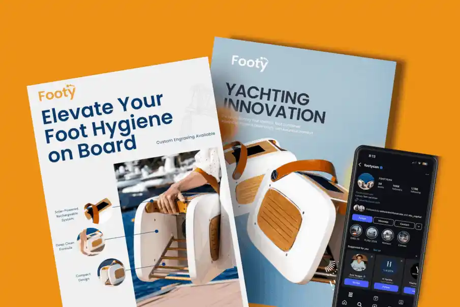 Editorial and print design for the yachting industry — brochure and publication layout (1)