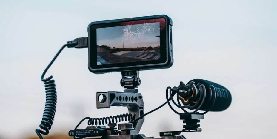 Professional camera and sound equipment for content production