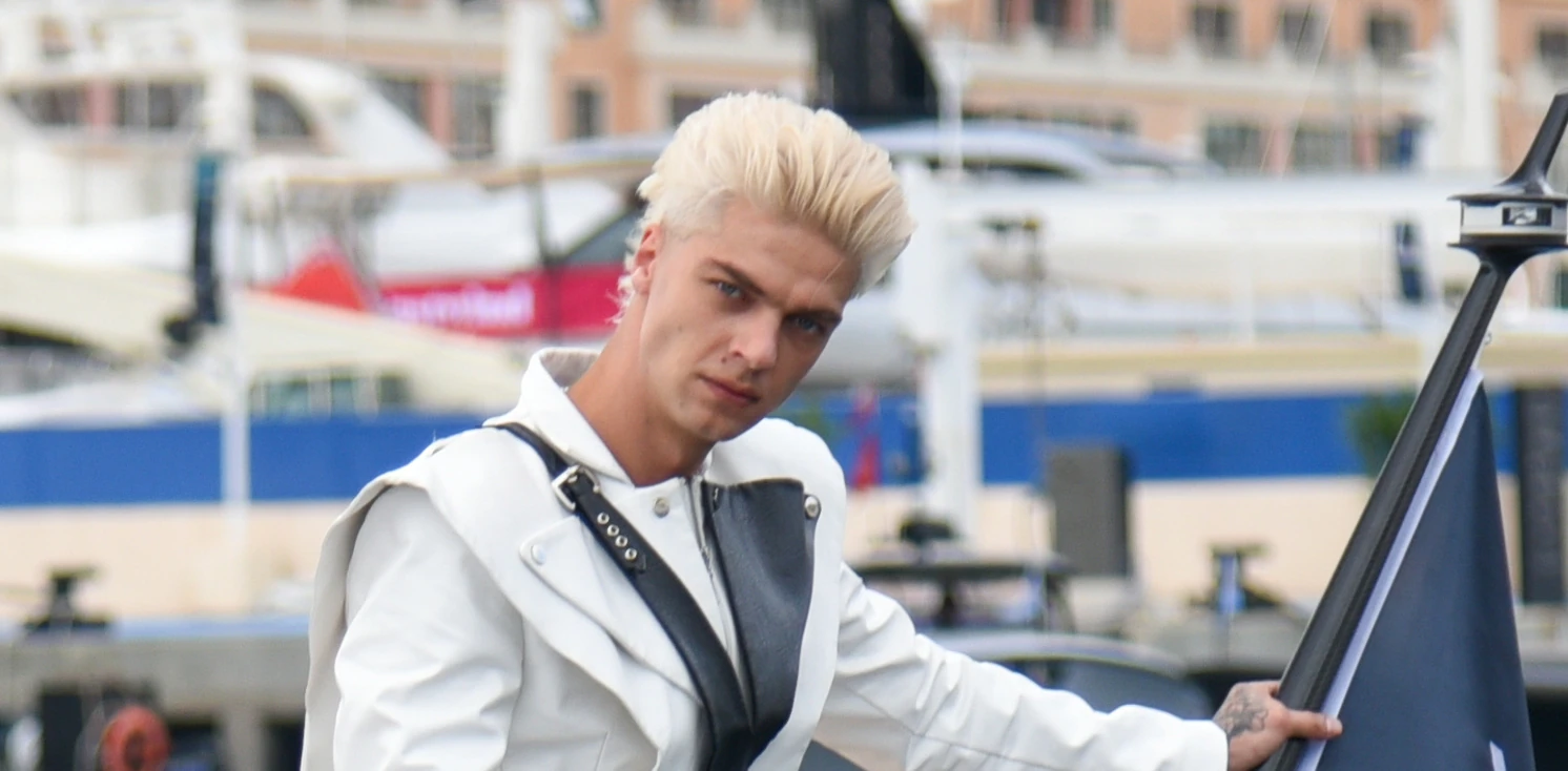 Tim Rasch, actor and content creator, onboard in Monaco