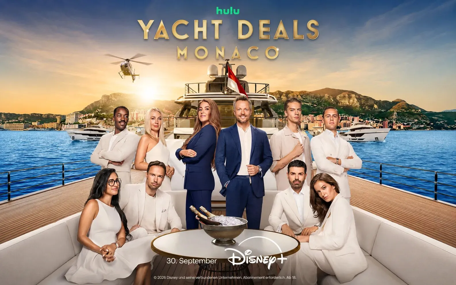 Yacht Deals Monaco cast on a superyacht in Monaco